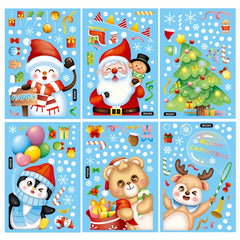 Christmas Glass Window Stickers Santa Claus Snowman Elk Sticker Merry Christmas