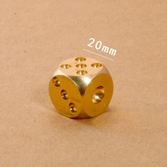 20mm Large Brass Dice Bar Game 6 sided Brass Copper Dice