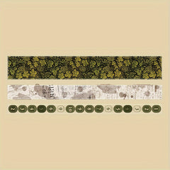 Vintage Washi Tape Set 3 Rolls Box Old Yard Series