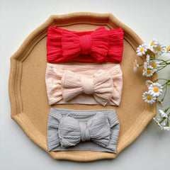 3pcs Bowknot Wide Headband Hairband for Baby Girls