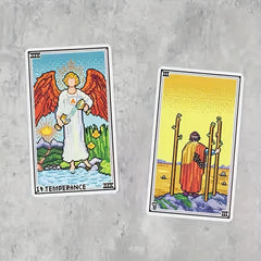 Pixel Tarot Card Board Game Fun Halloween Party Supplies