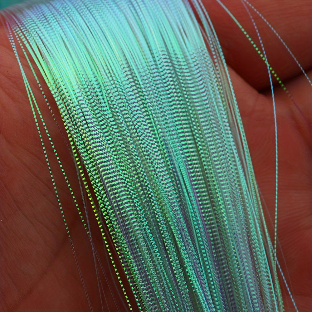 ICERIO 1pack 0.2mm Rainbow Fish Skin Flash Strands Fly Tying Materials
