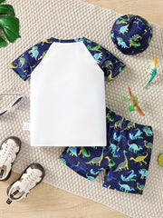 Boys' Dino Graphic Swim Suit & Shorts Set