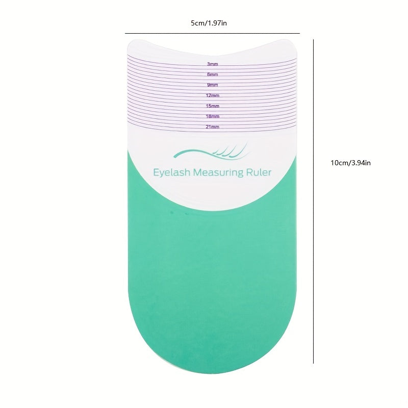 3Pcs Eyelash Ruler Stencils for Measuring Length and Curling Degree Beauty Tool