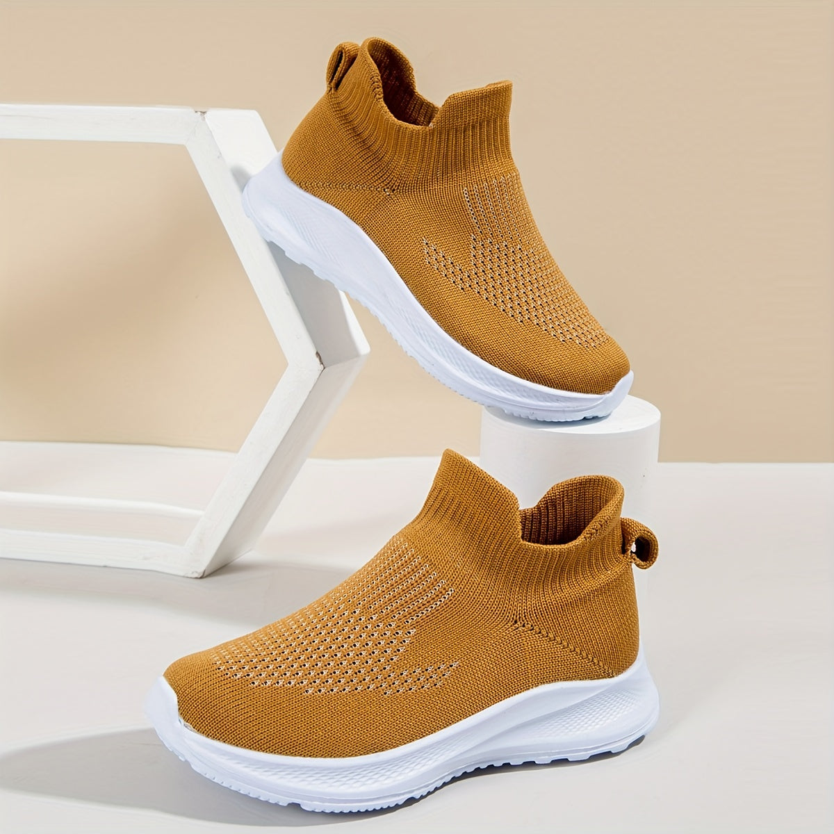 Breathable Woven Sneakers For Boys Lightweight Slip On