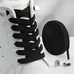 100 cm Lace Elastic Laces with 4 Snaps - Comfort Adjustable Loafers