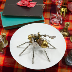 Steampunk Mechanical Bee 3D Puzzle Golden Metal Insect Model Kit