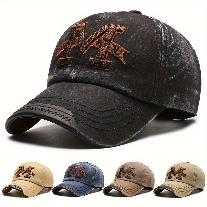 Letter Embroidery Baseball Cap for Men's Outdoor Activities