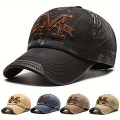 Letter Embroidery Baseball Cap for Men's Outdoor Activities
