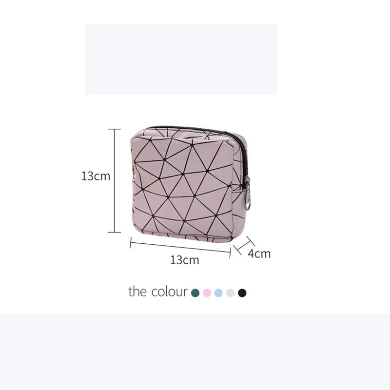 4Color Sanitary Pad Bags Organizer Women Pad Pouch Portable Makeup Bags