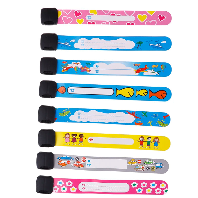 4PCS Kids Outdoor Safe Anti-lost Wristband Safety Bracelet Waterproof