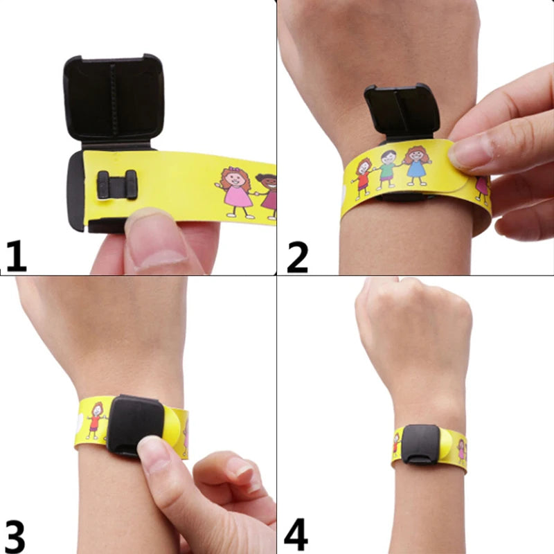 4PCS Kids Outdoor Safe Anti-lost Wristband Safety Bracelet Waterproof