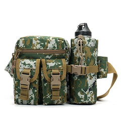 4PCS Camouflage Waist Bags with Bottle Holder Military Detachable Belt Pack