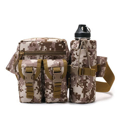 4PCS Camouflage Waist Bags with Bottle Holder Military Detachable Belt Pack