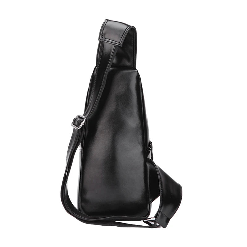 USB Charging Chest Bag for Men Crossbody Shoulder Sling Bag