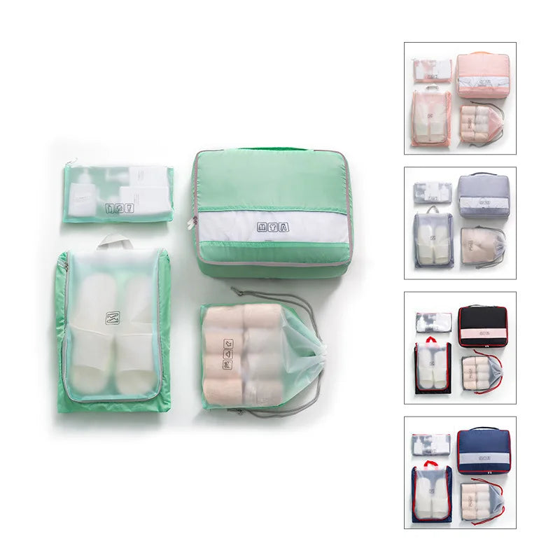 4PCS Waterproof Drawstring Bags Shoes Organizer Travel Bag