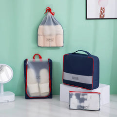 4PCS Waterproof Drawstring Bags Shoes Organizer Travel Bag