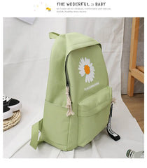 Daisy Canvas School Bags For Teenage Girls Women Backpacks