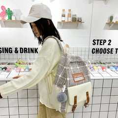 Casual Canvas Women Backpack For Teenagers Girls Student