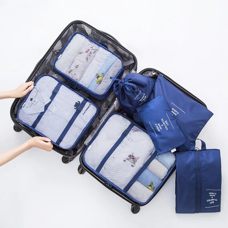 4SETS Unisex Luggage Organizer Waterproof Packing Cube Portable Bags