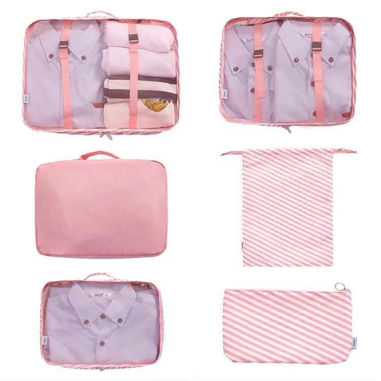 4SETS/LOT Travel Bags System Durable Clothing Sorting Storage