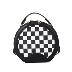 4TRAVEASY Plaid Ladies Crossbody Bag Summer Leather Handbags for Women