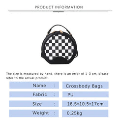 4TRAVEASY Plaid Ladies Crossbody Bag Summer Leather Handbags for Women