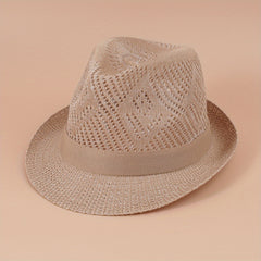 Men's Large Brim Straw Sun Hat Middle Aged Elderly