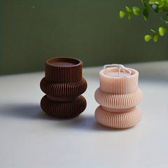Geometric Stripe Cylindrical Silicone Mold DIY Aromatherapy Candle Mold