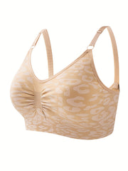 3pcs Leopard Pattern Bralettes Women's Lingerie