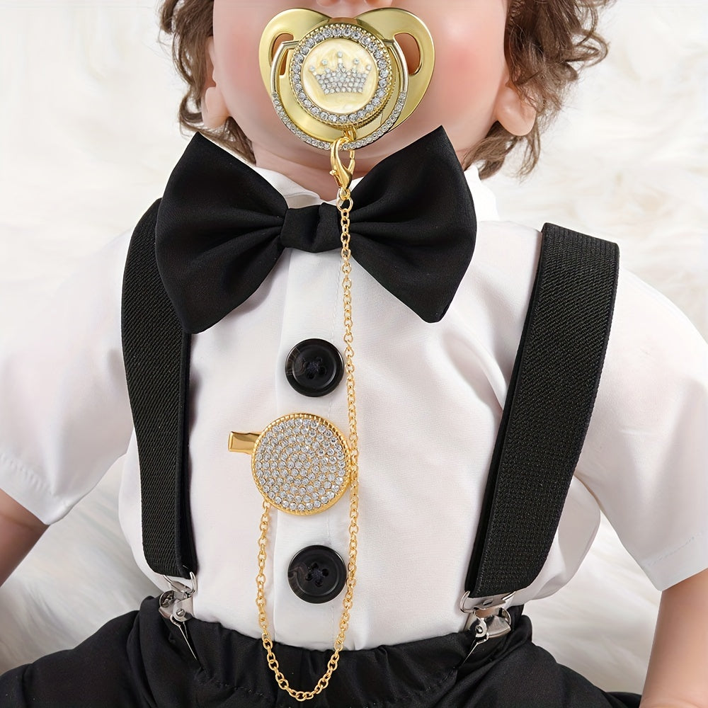 Soft & Comfortable Baby Pacifier with Crown & Holder