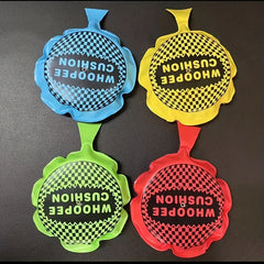 4pcs Mini Fart Sound Cushions in Vibrant Colors with WHOOPEE CUSHION