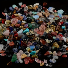 100pcs 31g Stone Flake Crystal Loose Beads Hole Drill Jewelry Making DIY