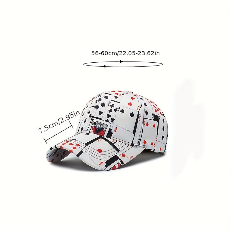 Unisex Poker Embroidered Baseball Cap for Outdoor Sport