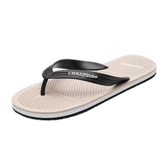 Men's Striped Non Slip Flip Flops Casual Slippers For Beach Pool Shower
