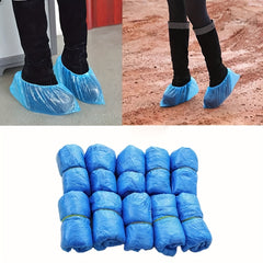 100PCS Medical Waterproof Shoe Covers Disposable Overshoes Mud-proof