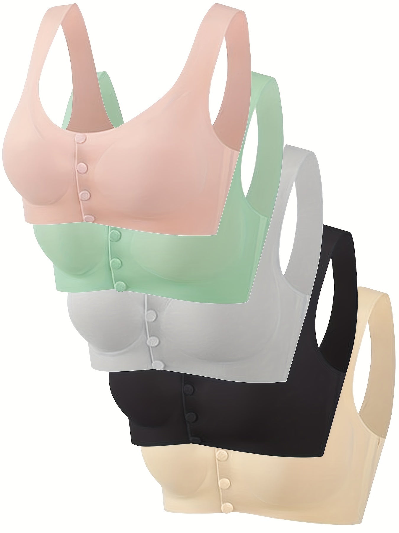 5pcs Wireless Comfort Bras Women's Lingerie