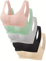 5pcs Wireless Comfort Bras Women's Lingerie