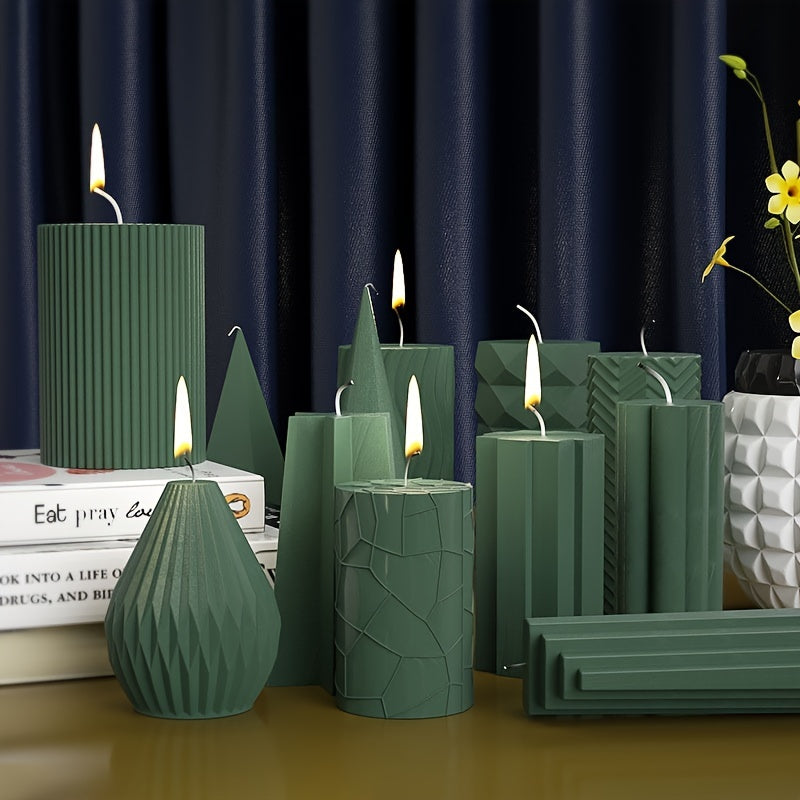 Geometric Candle Casting Silicone Mold for DIY Decor, Soap Making, Epoxy Mold