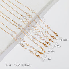 Faux Pearl Glasses Chain Mask Chain Metal Lanyard