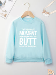 Boys Casual Sweatshirt Long Sleeve Crew Neck