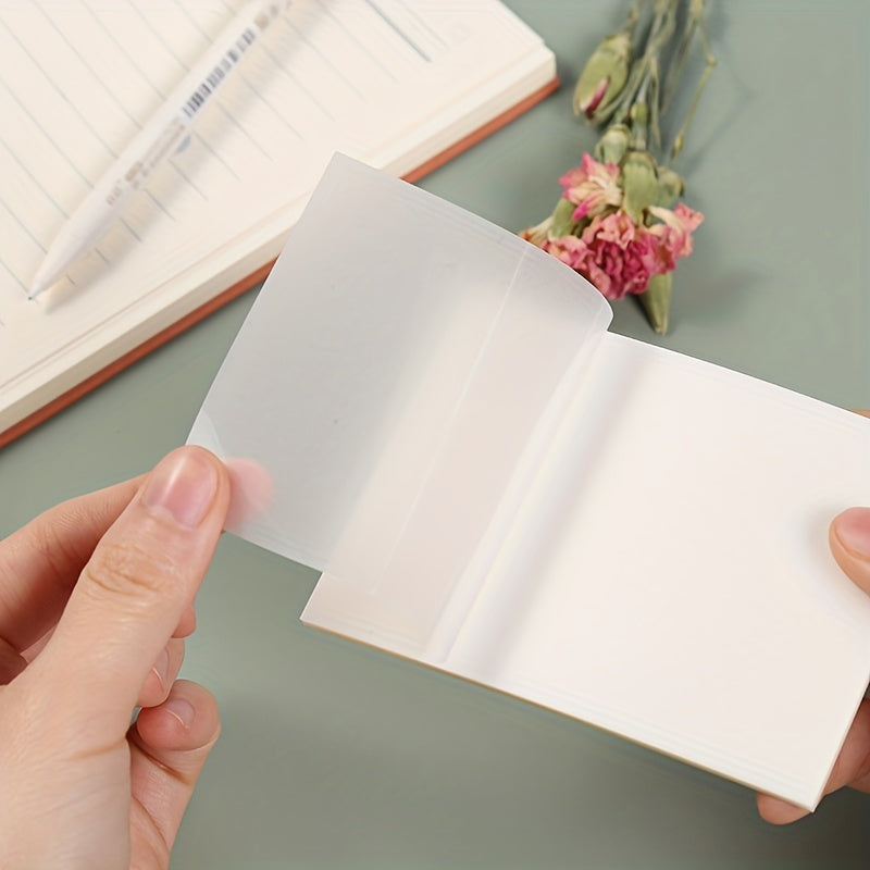 150pcs Transparent Sticky Notes 3 Sizes Self Adhesive Translucent Sticky Notes