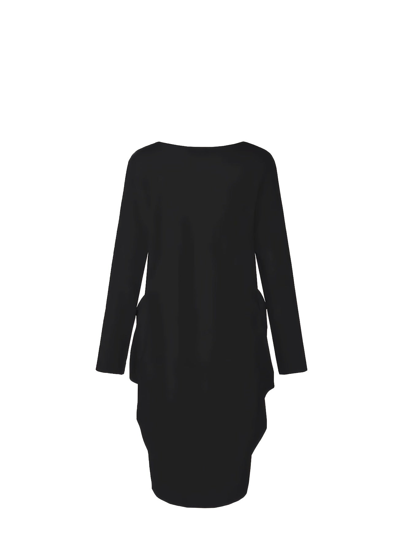 Women's Plus Daisy Slogan Print Long Sleeve Baggy Dress