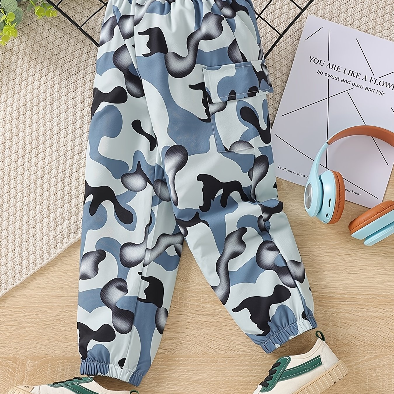 Camouflage Print Boys Casual Long Pants Spring Summer Kids Clothing