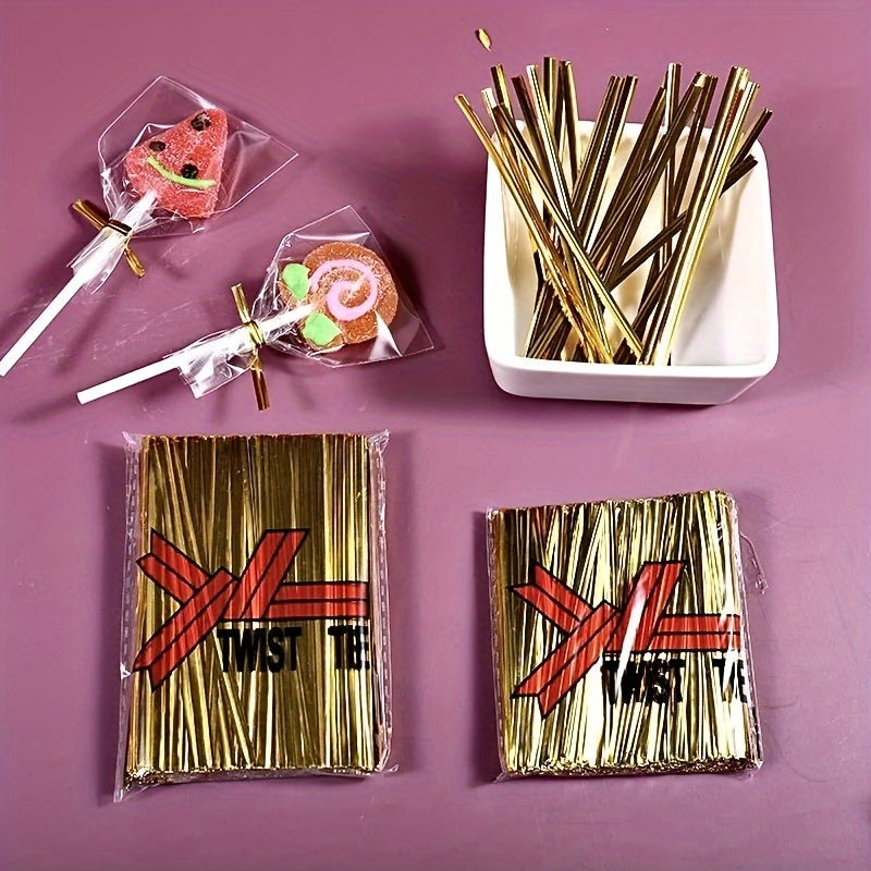 800pcs Metal Wire Tie Candy Baking Gift Packaging Bag Sealing Tie Rope