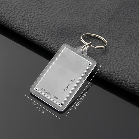 5pcs Photo Frame & Pendant Keychain for Men Family Memory & Decoration
