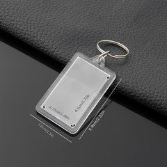 5pcs Photo Frame & Pendant Keychain for Men Family Memory & Decoration