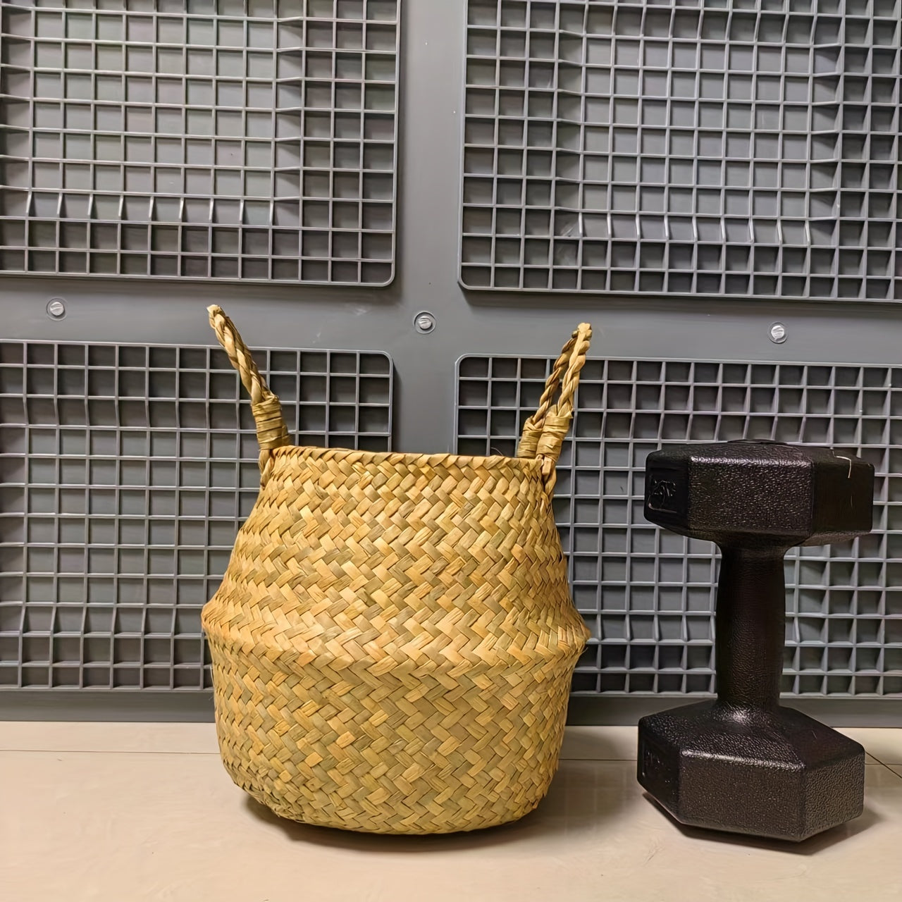 Woven Flower Basket for Home Decor, Rattan Flower Pot for Floral Arrangement
