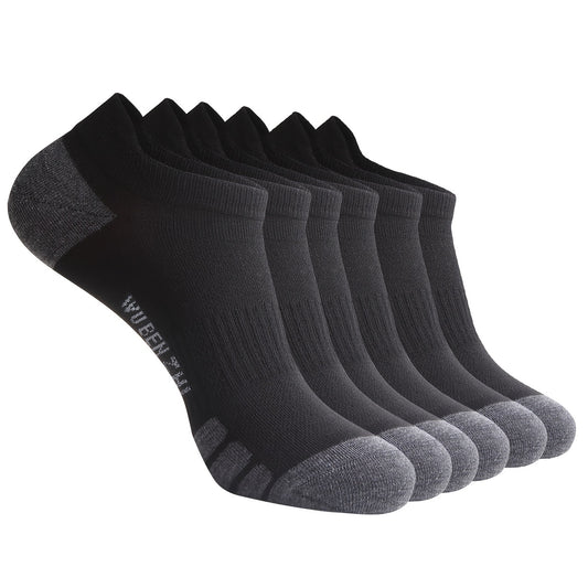 6 Pairs Men's Thin Low Cut Socks for Running Training