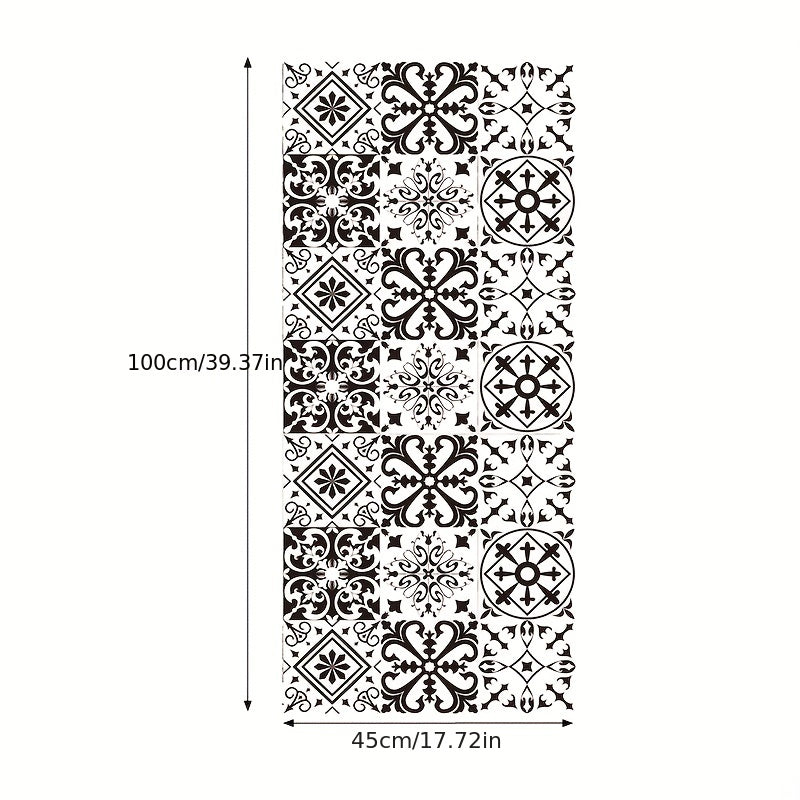 Retro Pattern Electrostatic Glass Window Film Decorative Window Sticker